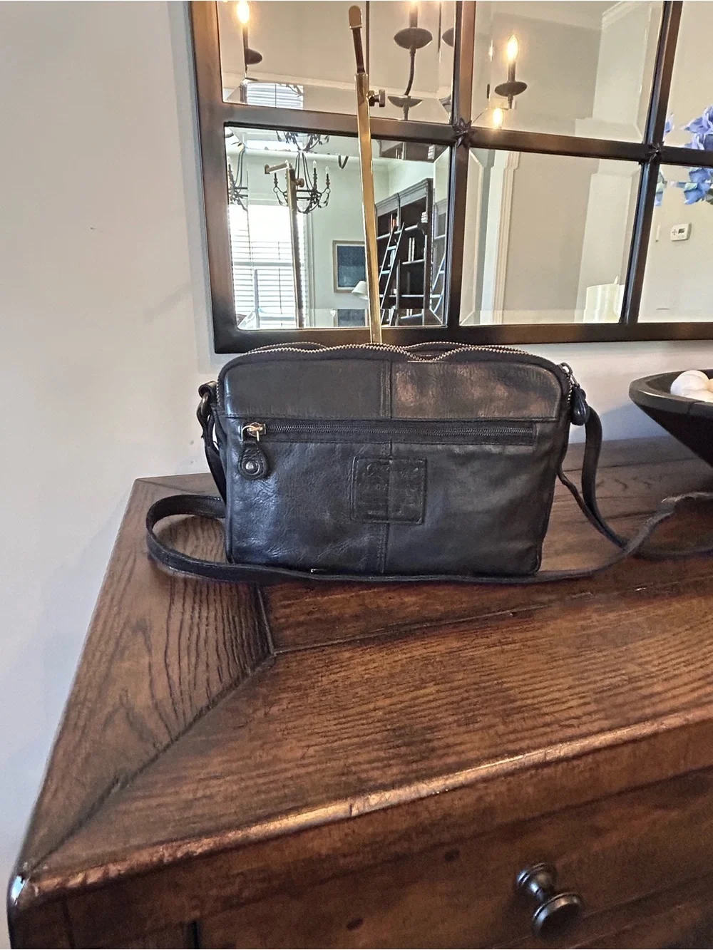 Ashwood Vintage Woven Leather Crossbody Bag